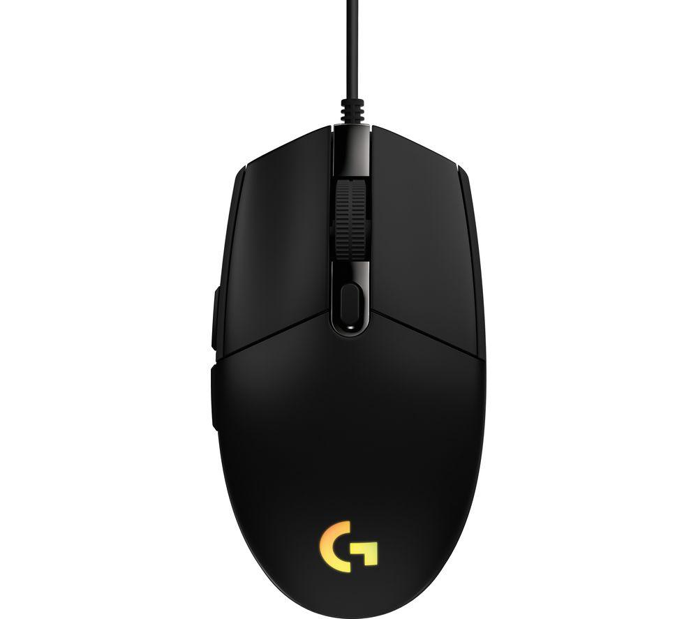 LOGITECH G203 Lightsync Optical Gaming Mouse - Black, Black