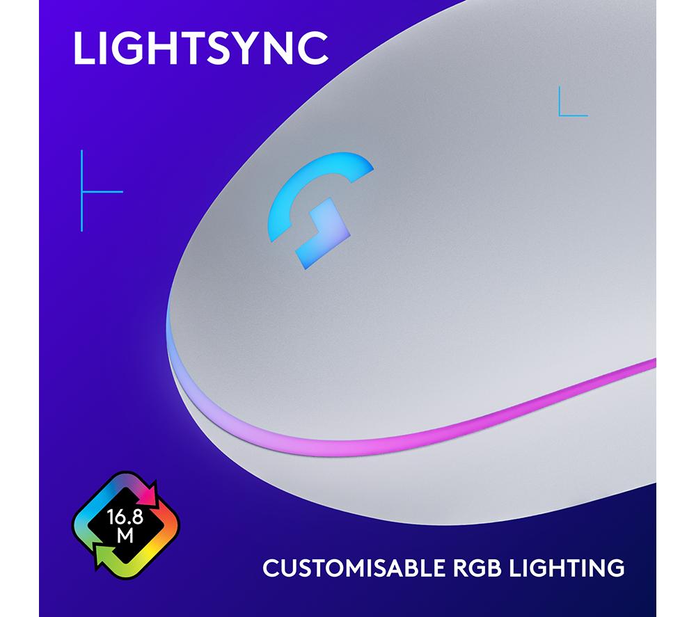 LOGITECH G203 Lightsync Optical Gaming Mouse - White image number 4 of 13