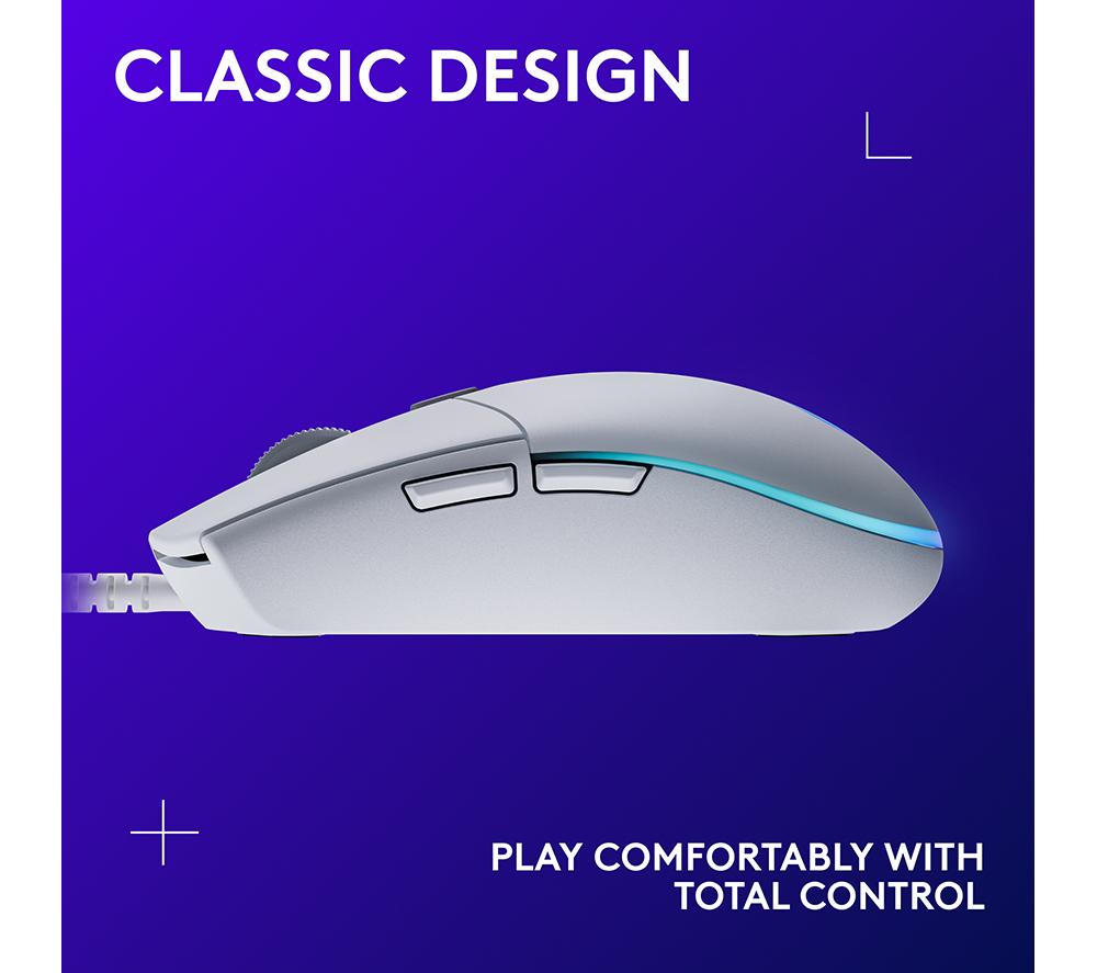 LOGITECH G203 Lightsync Optical Gaming Mouse - White image number 7 of 13