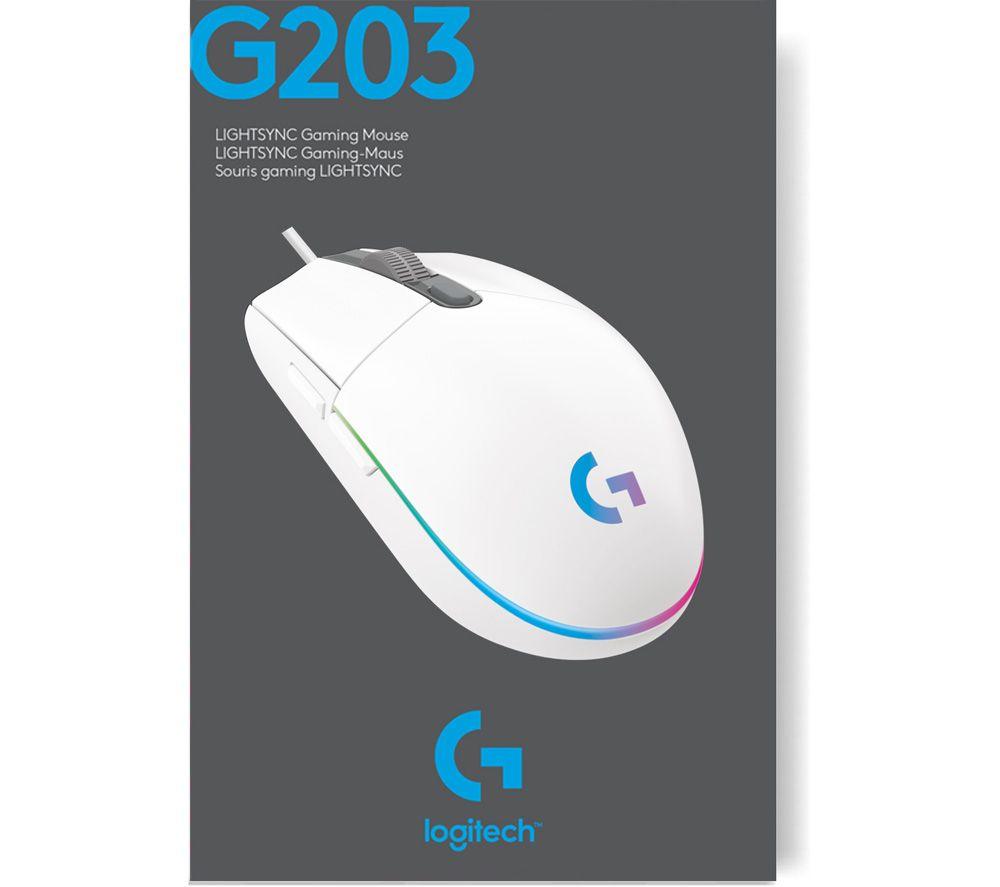 LOGITECH G203 Lightsync Optical Gaming Mouse - White image number 13 of 13