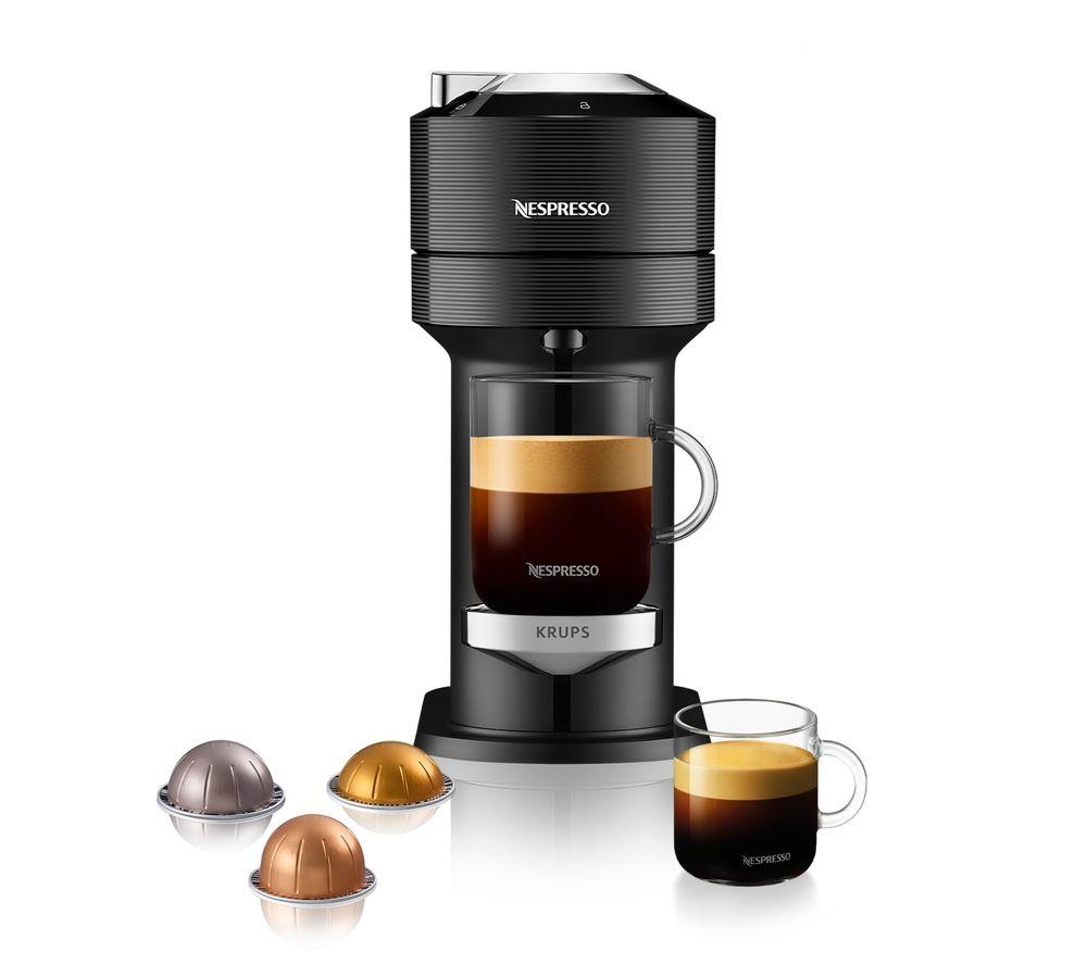 NESPRESSO by Krups Vertuo Next XN910840 Pod Coffee Machine - Black, Black