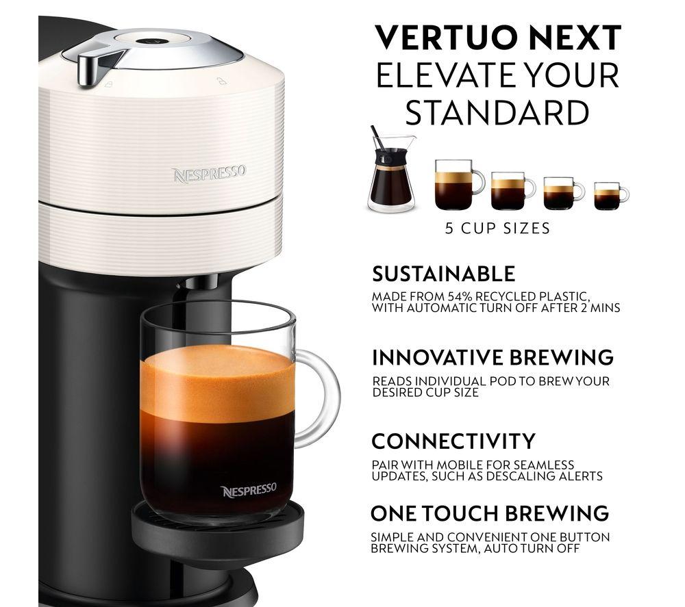 Nespresso Coffee Machines - Vertuo Next - White - Big Cup