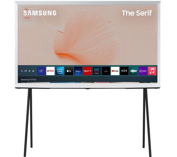 Buy SAMSUNG The Serif QE43LS01TAUXXU 43" Smart 4K Ultra HD HDR QLED TV with Bixby, Alexa & Google Assistant - Cloud White | Currys