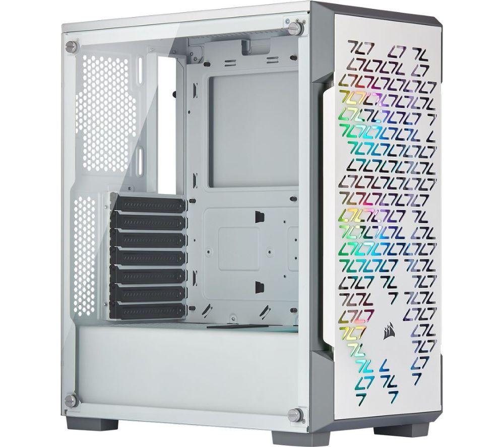Image of CORSAIR iCUE 220T ATX Mid-Tower PC Case - White