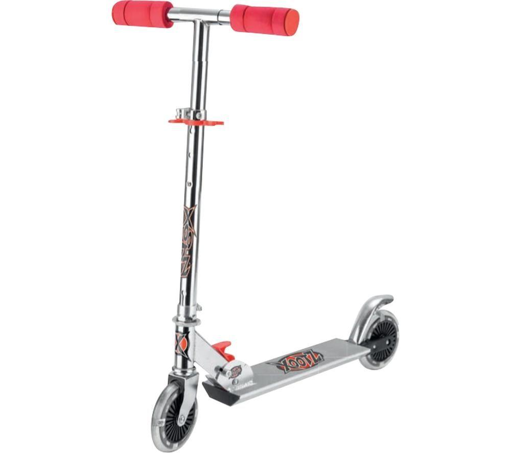 Xootz LED Kids' Kick Scooter - Red & Silver, Silver/Grey,Red