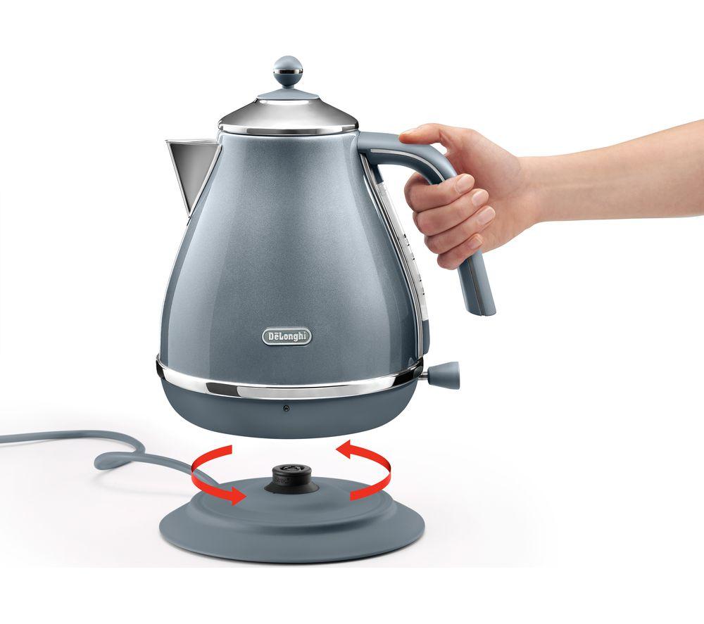 DELONGHI Icona Metallics KBOT3001.AZ Jug Kettle - Blue image number 5 of 7