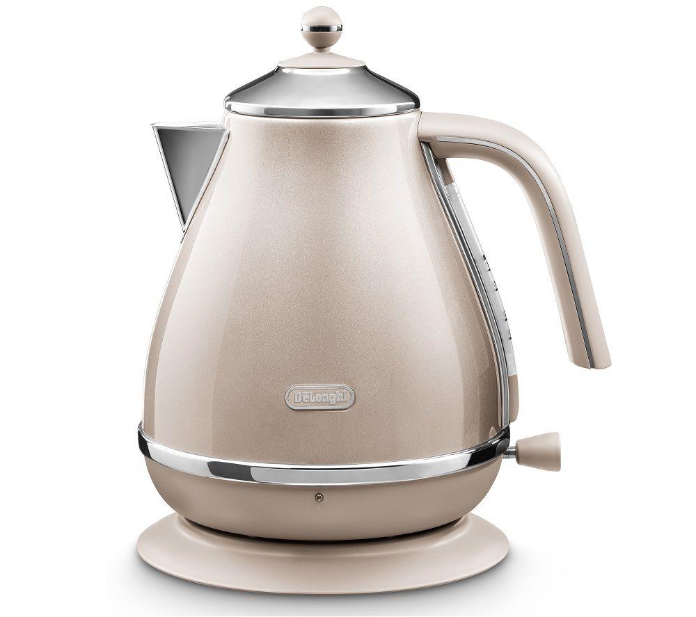 DELONGHI Icona Metallics KBOT3001.BG Jug Kettle - Gold, White