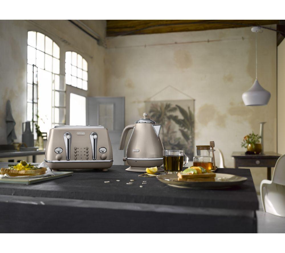 DeLonghi Icona Vintage 4 Slice Toaster, CTOT4003PK, Pink