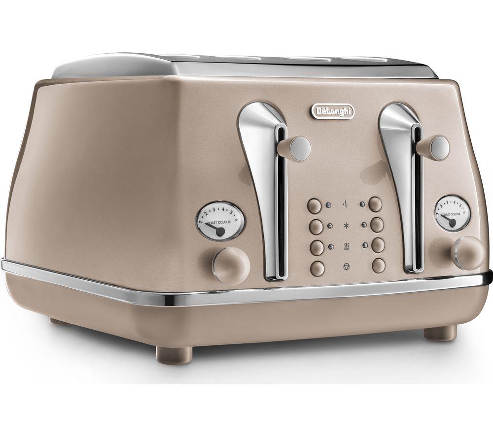 Buy DELONGHI Icona Metallics 4-Slice Toaster Beige