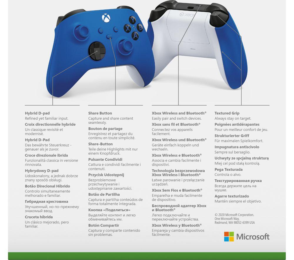 Blue and white shop xbox one controller