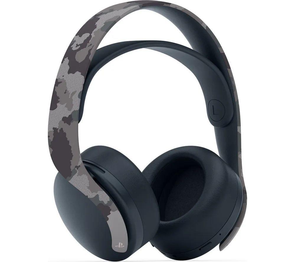 SONY PULSE 3D Wireless PS5 Headset - Camo Grey, Silver/Grey,Patterned