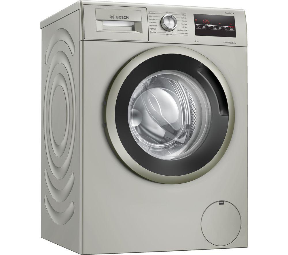 BOSCH Serie 4 WAN282X1GB 8 kg 1400 Spin Washing Machine - Silver Inox