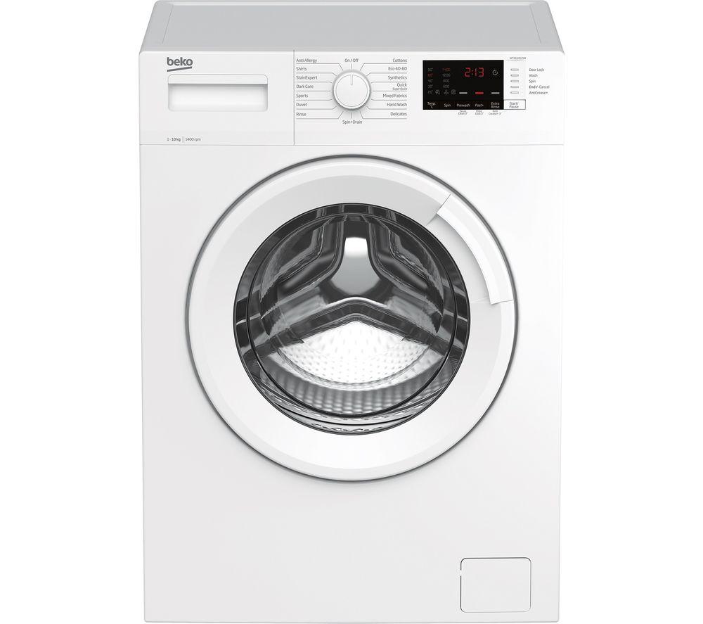 BEKO RecycledTub WTK104121W 10 kg 1400 Spin Washing Machine - White, White