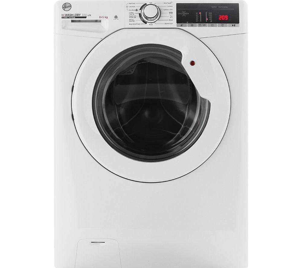 HOOVER H-Wash 300 H3D 485TE NFC 8 kg Washer Dryer - White, White