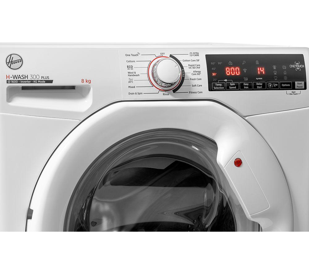 hoover h3w68tme 8kg 1600 spin washing machine white