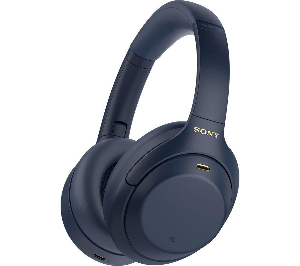 SONY WH-1000XM4 Wireless Bluetooth Noise-Cancelling Headphones - Blue, Blue