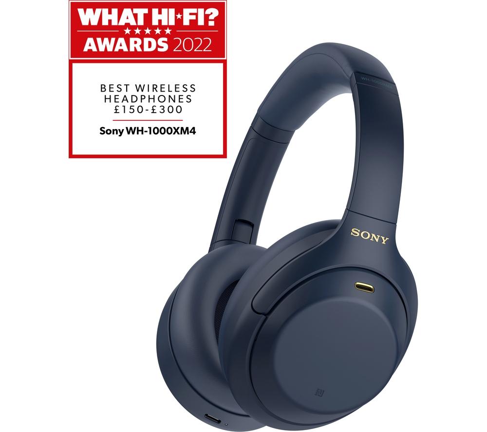 SONY WH 1000XM4 Wireless Bluetooth Noise Cancelling Headphones Blue