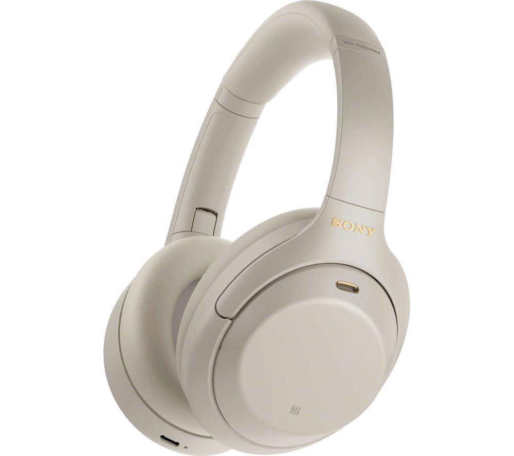 SONY WH-1000XM4 Wireless Bluetooth Noise-Cancelling Headphones - Silver, Silver/Grey