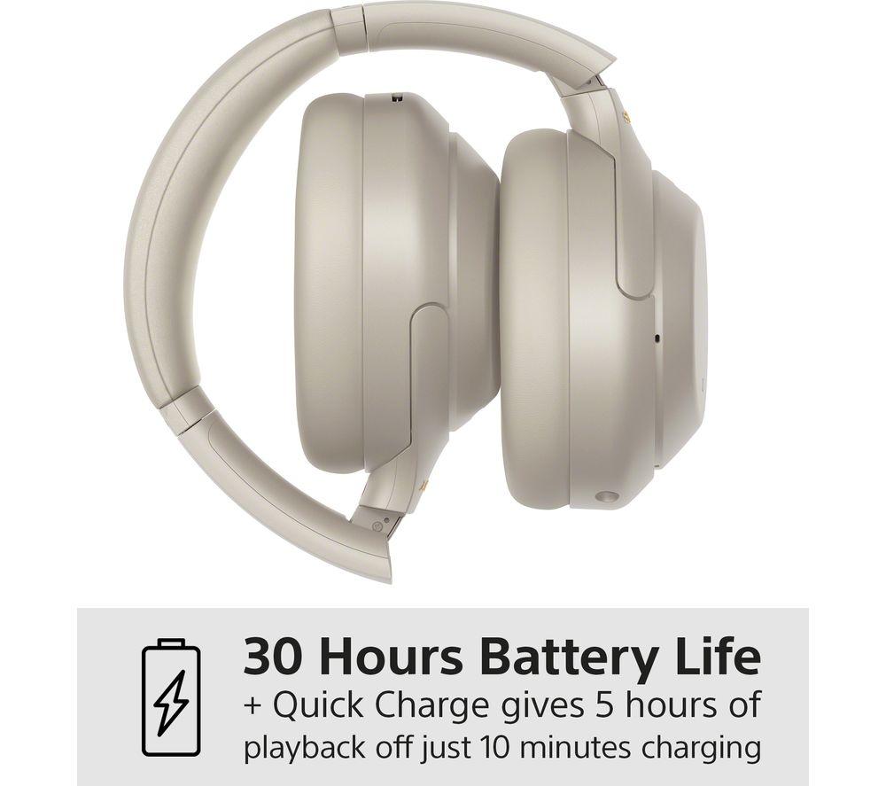 SONY WH 1000XM4 Wireless Bluetooth Noise Cancelling Headphones Silver