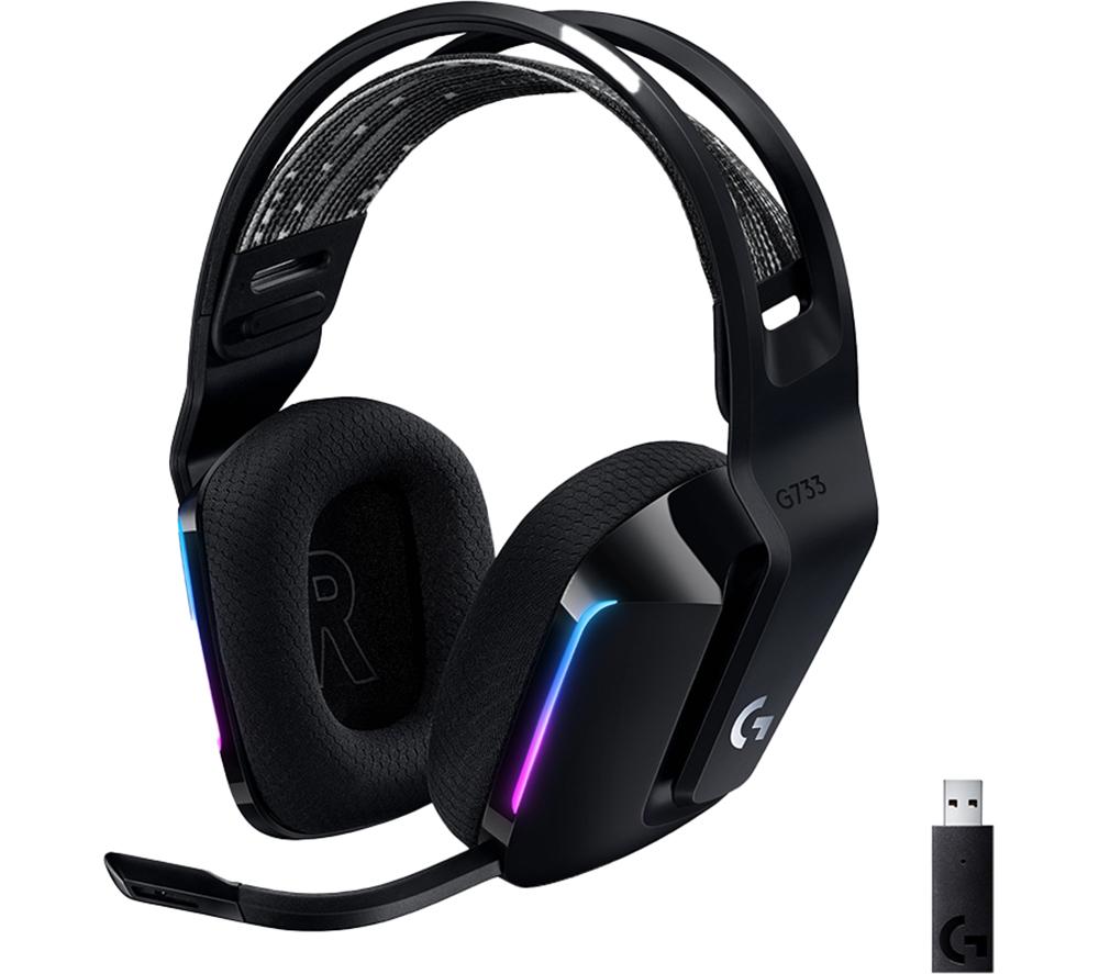 LOGITECH G733 LIGHTSPEED Wireless Gaming Headset - Black, Black
