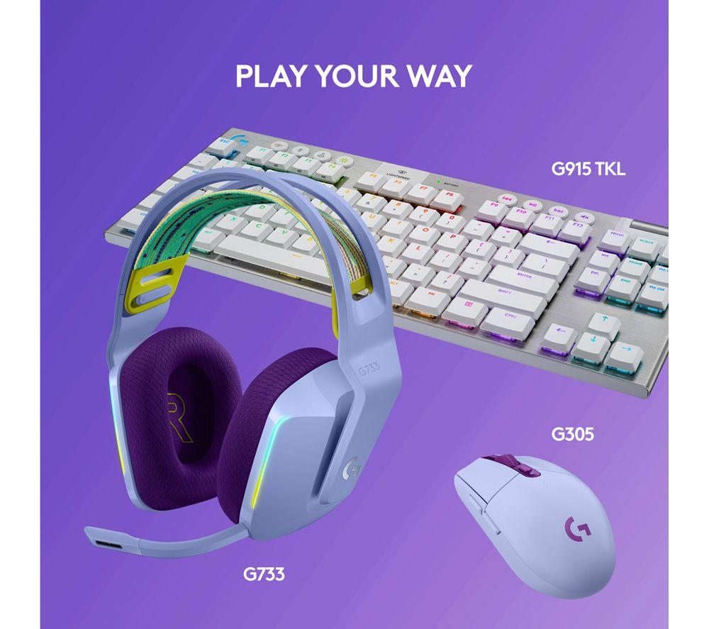 Buy LOGITECH G733 LIGHTSPEED Wireless Gaming Headset Lilac Currys