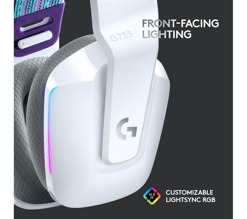 LOGITECH G733 LIGHTSPEED Wireless Gaming Headset - White image number 7 of 13