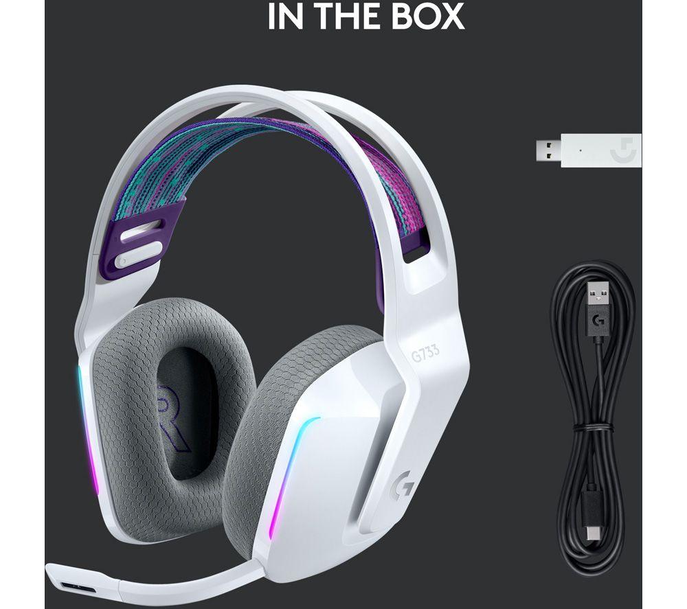 LOGITECH G733 LIGHTSPEED Wireless Gaming Headset - White image number 9 of 13