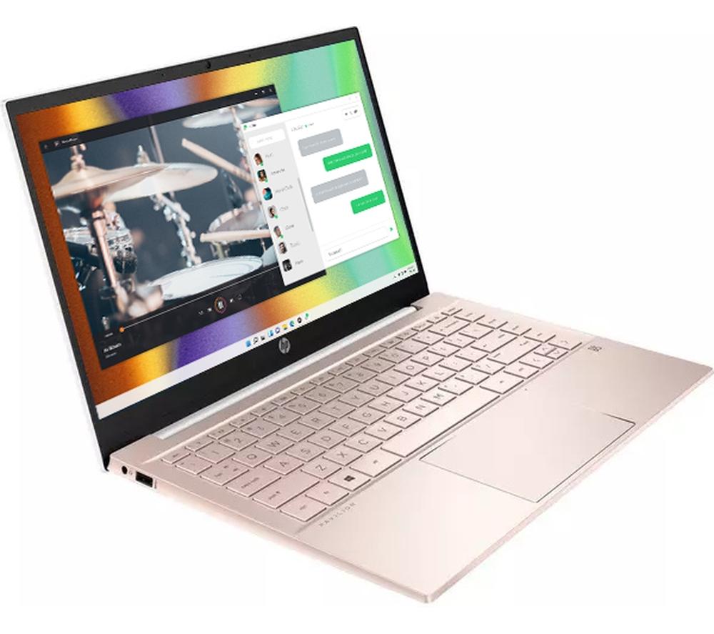 Image of HP Pavilion 14-dv0596sa 14" Laptop - Intel®Core i3, 256 GB SSD, Pink & Silver, White