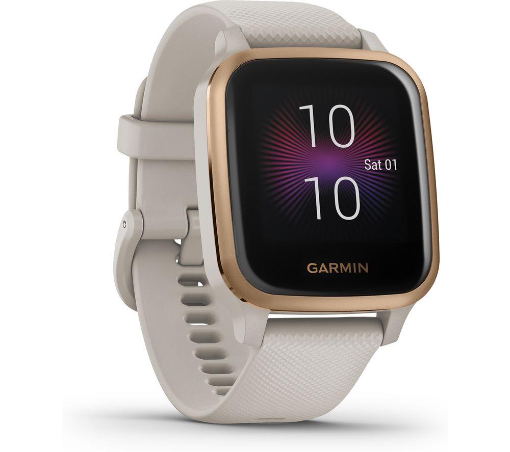 Buy GARMIN Venu Sq Music Edition - Rose Gold \u0026 Light Sand | Currys