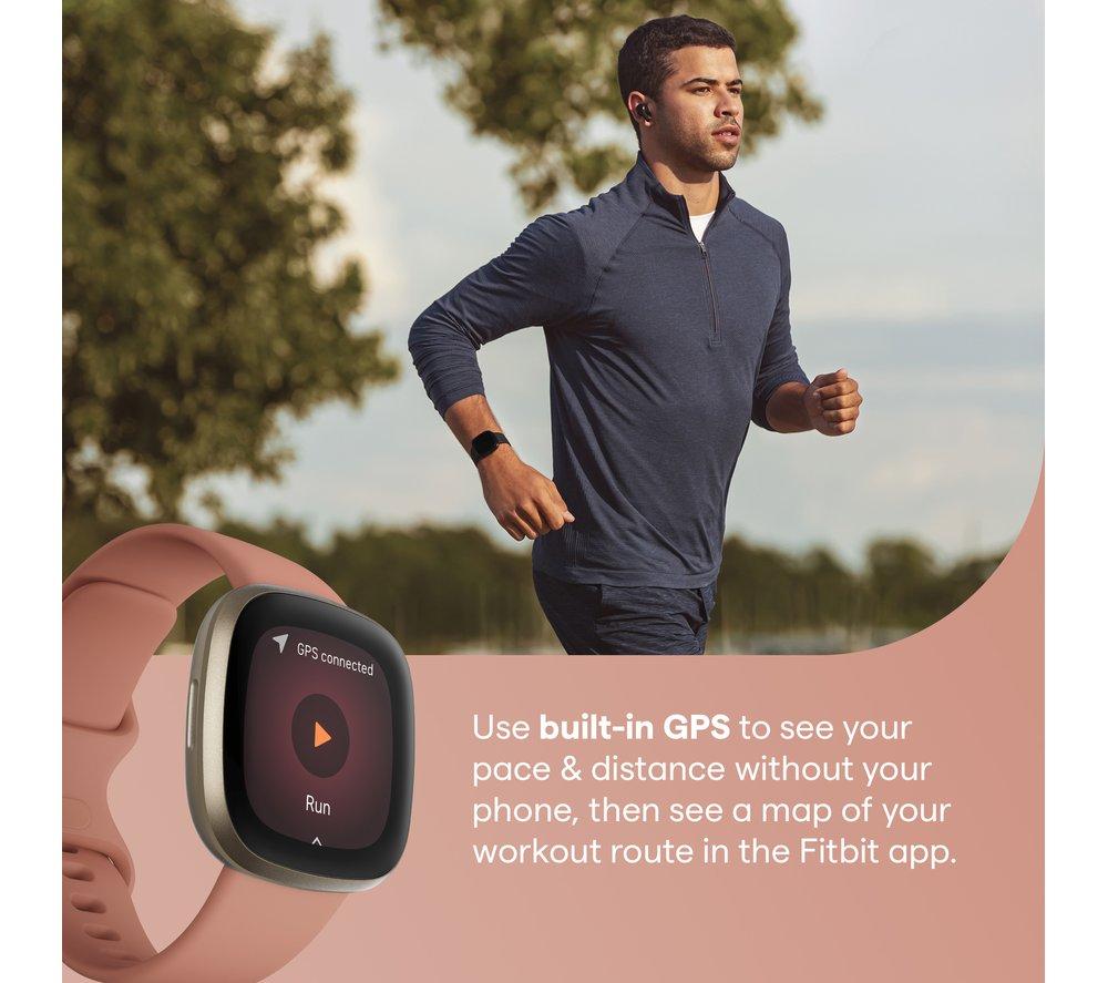 Fitbit Versa 3 Health & Fitness Smartwatch - Pink Clay/Soft Gold Aluminum