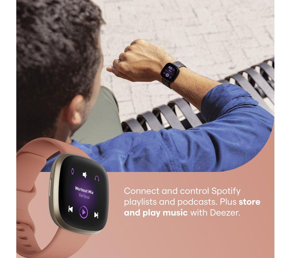 Fitbit with online speaker