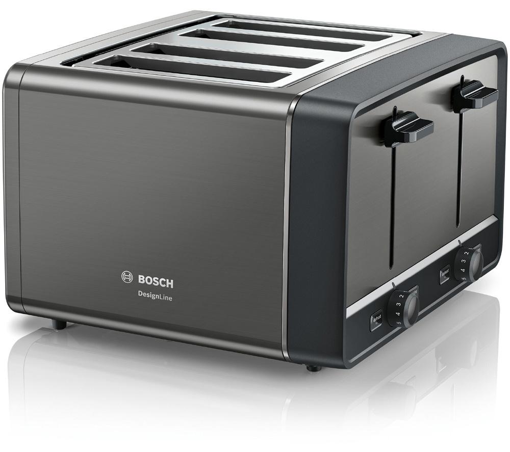 BOSCH DesignLine TAT5P445GB 4-Slice Toaster ? Anthracite