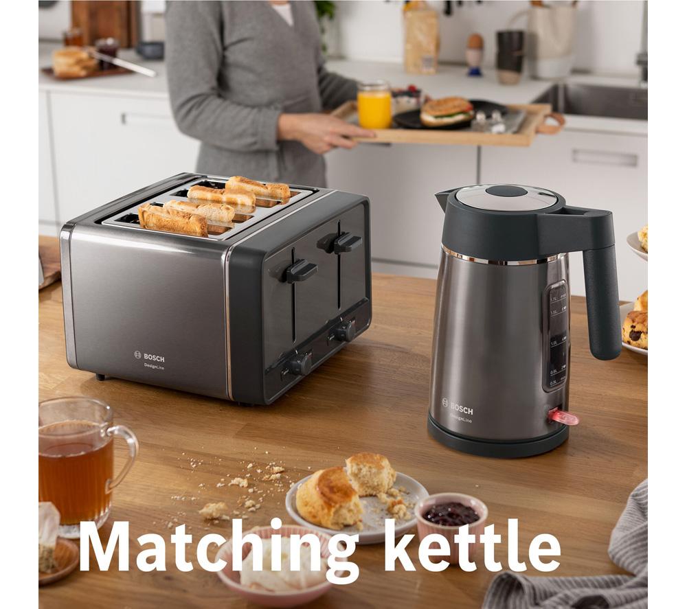 Buy BOSCH DesignLine Ergo TAT5P445GB 4-Slice Toaster – Anthracite