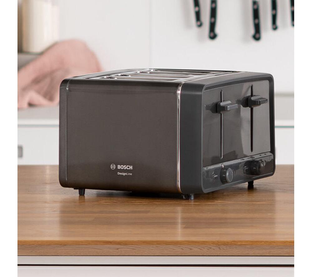 BOSCH DesignLine Ergo TAT5P445GB 4-Slice Toaster &ndash; Anthracite image number 12 of 12