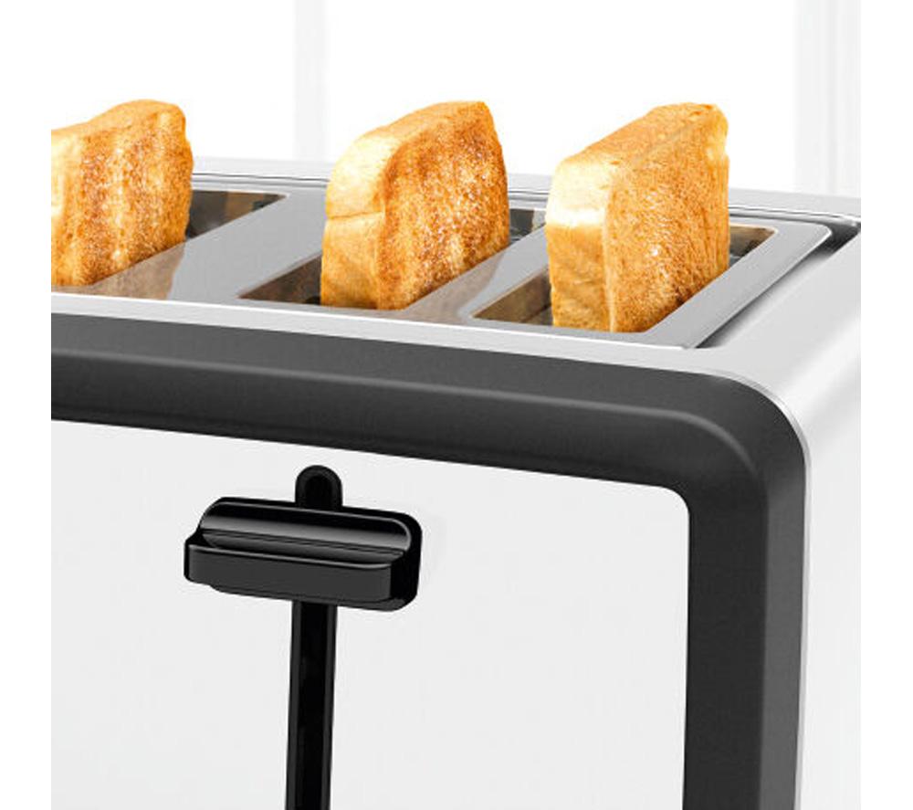 BOSCH DesignLine Ergo TAT5P441GB 4-Slice Toaster &ndash; White image number 11 of 12