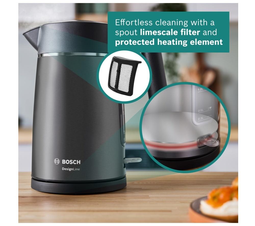 BOSCH DesignLine Ergo TWK5P475GB Cordless Jug Kettle - Black & Anthracite image number 9 of 11