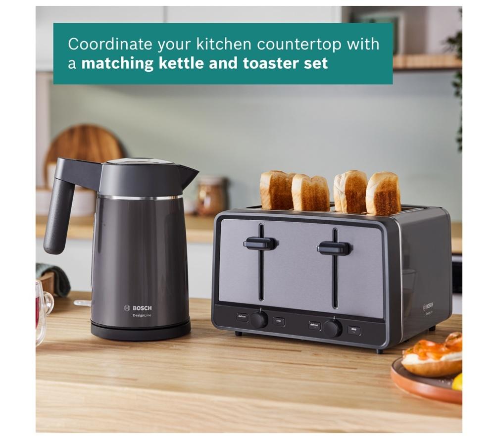 BOSCH DesignLine Ergo TWK5P475GB Cordless Jug Kettle - Black & Anthracite image number 10 of 11