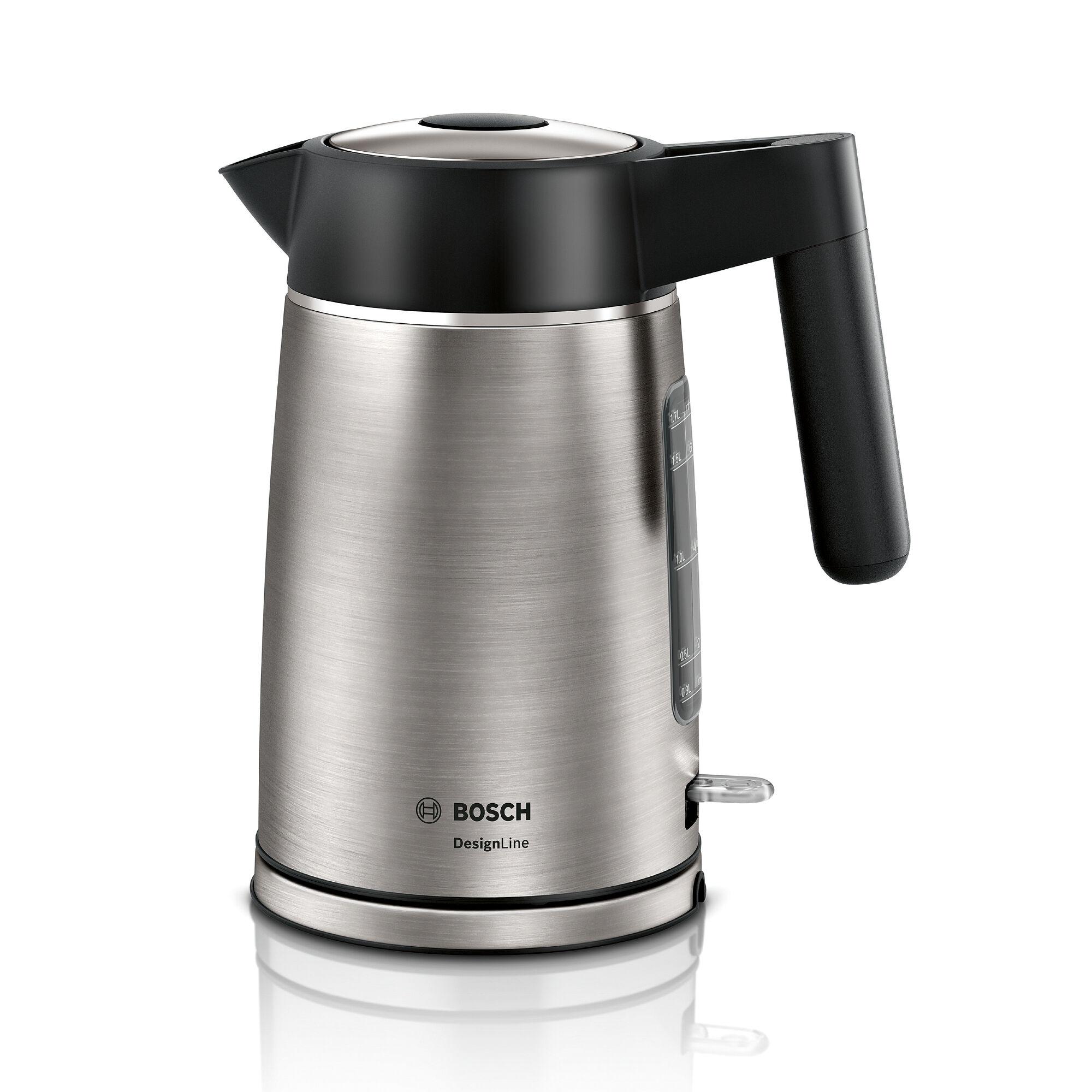 BOSCH DesignLine TWK5P480GB Jug Kettle - Black & Silver, Black,Silver/Grey