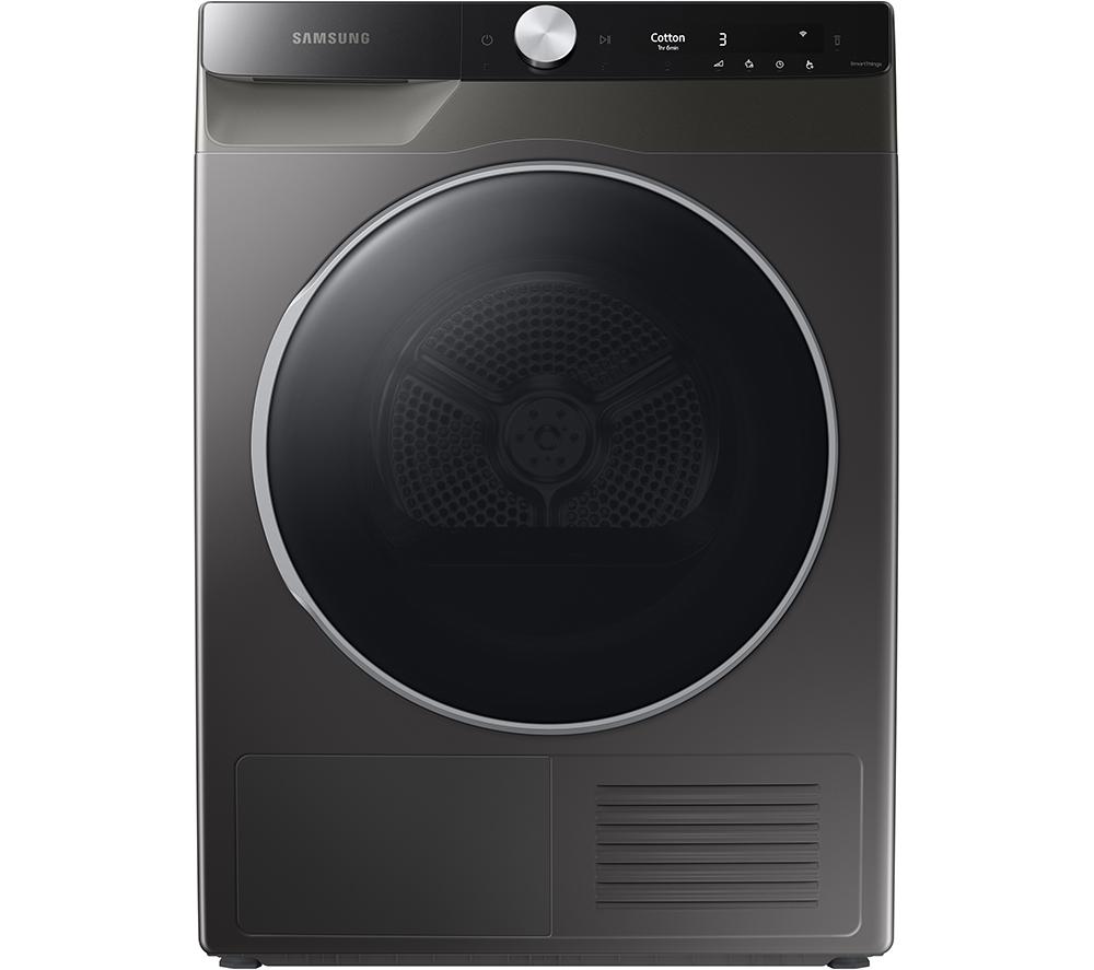 SAMSUNG DV90T8240SX/S1 WiFi-enabled 9 kg Heat Pump Tumble Dryer - Graphite, Silver/Grey