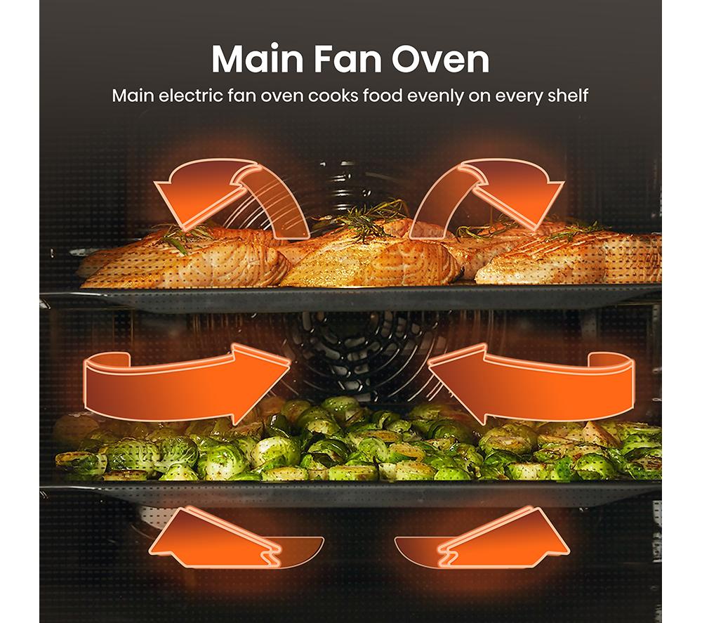 HISENSE BID75211XUK Electric Built-under Double Oven - Stainless Steel & Black image number 4 of 11