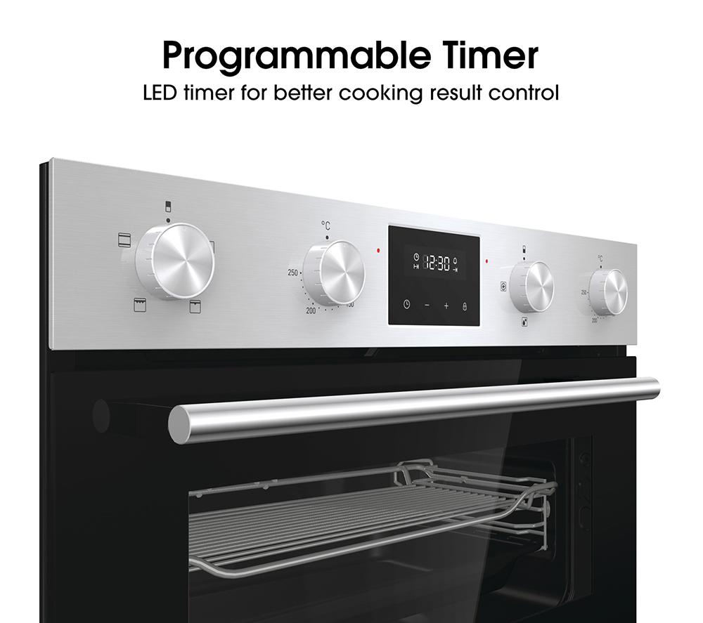 HISENSE BID75211XUK Electric Built-under Double Oven - Stainless Steel & Black image number 6 of 11