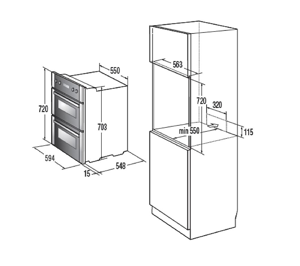 HISENSE BID75211XUK Electric Built-under Double Oven - Stainless Steel & Black image number 11 of 11