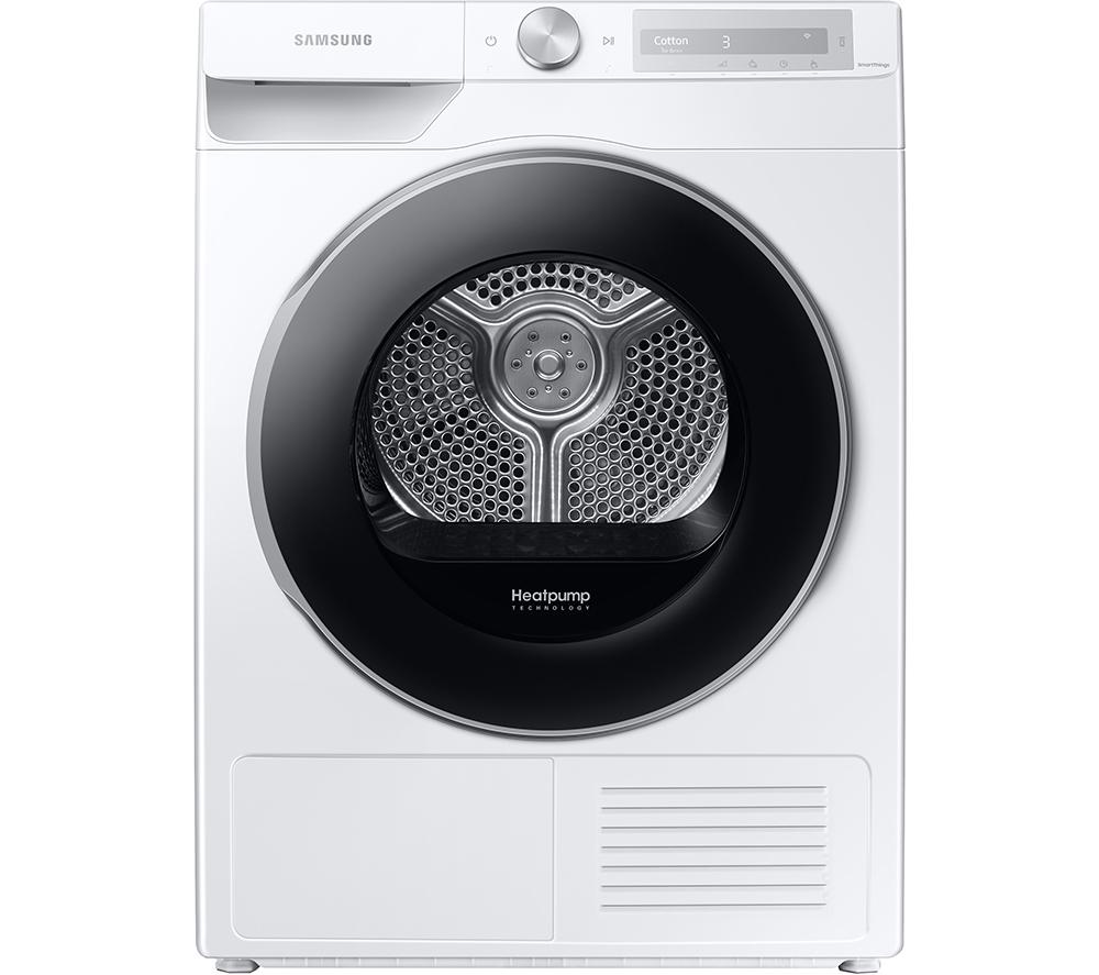 SAMSUNG DV90T6240LH/S1 WiFi-enabled 9 kg Heat Pump Tumble Dryer - White, White