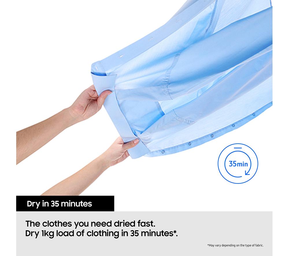 SAMSUNG Series 6 AI Energy DV90T6240LH/S1 WiFi-enabled 9 kg Heat Pump Tumble Dryer - White image number 8 of 11