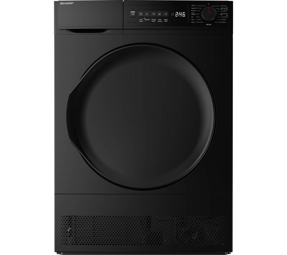 SHARP KD-NCB8S7PB9-EN 8 kg Condenser Tumble Dryer - Black