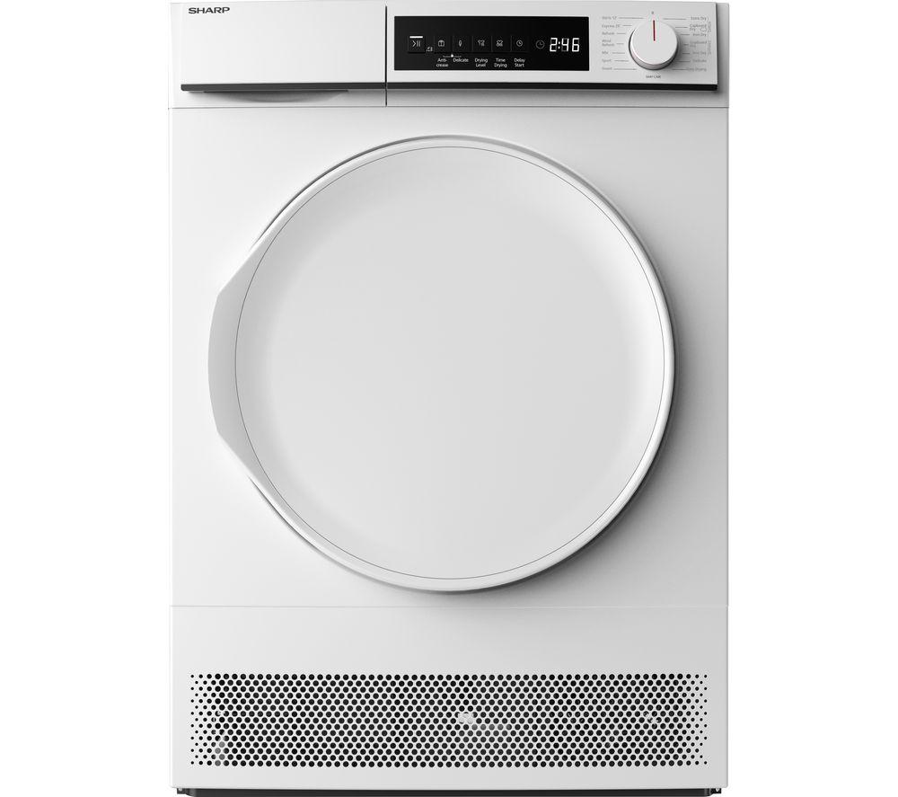 Buy SHARP KDNCB8S7PW9 8 kg Condenser Tumble Dryer White Currys
