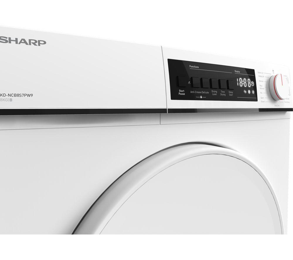 Buy SHARP KD-NCB8S7PW9 8 kg Condenser Tumble Dryer - White
