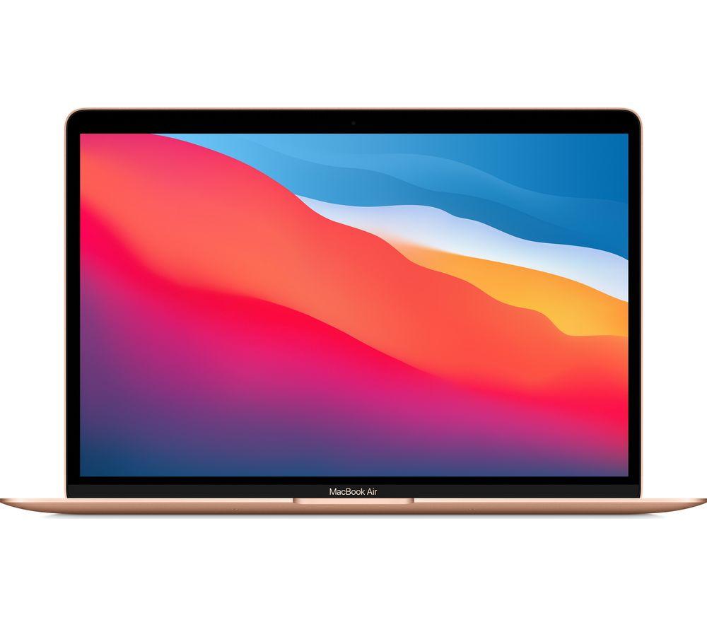 Image of Apple MacBook Air 13-inch, Apple M1 chip, 8-core CPU, 7-core GPU, 8GB/256GB SSD - Gold