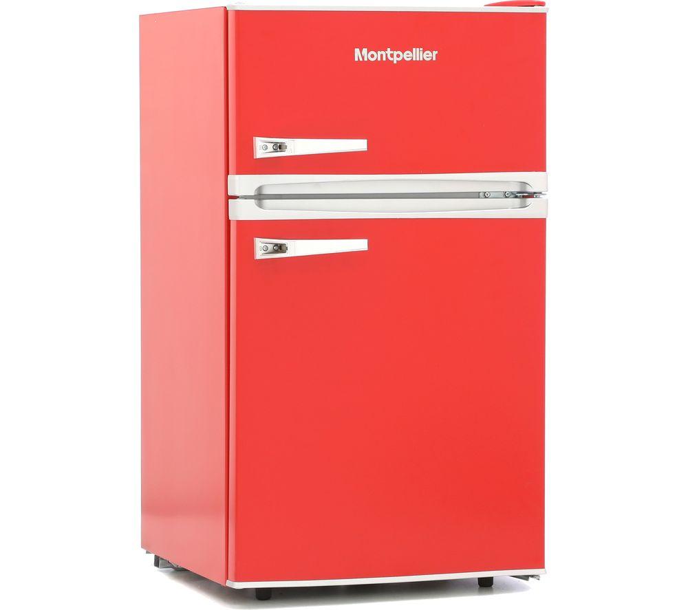 MONTPELLIER Retro MAB2035R Undercounter Fridge Freezer - Red