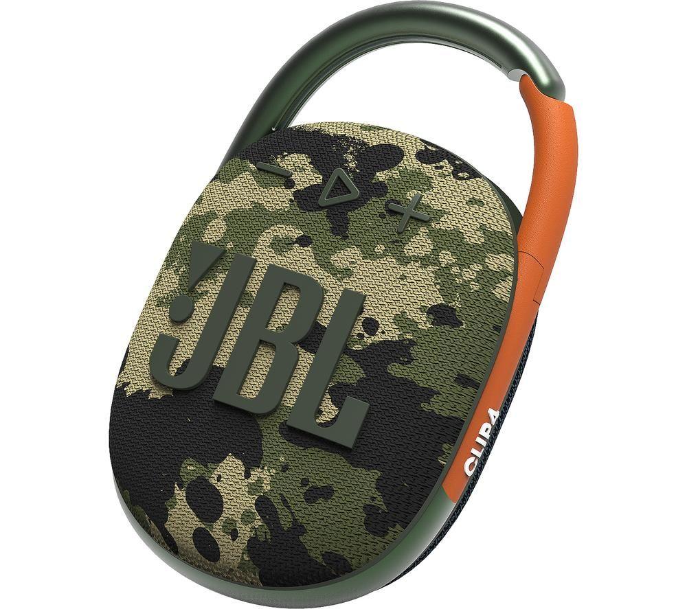 JBL Clip 4 - Bluetooth portable speaker with integrated carabiner, waterproof and dustproof, in camo